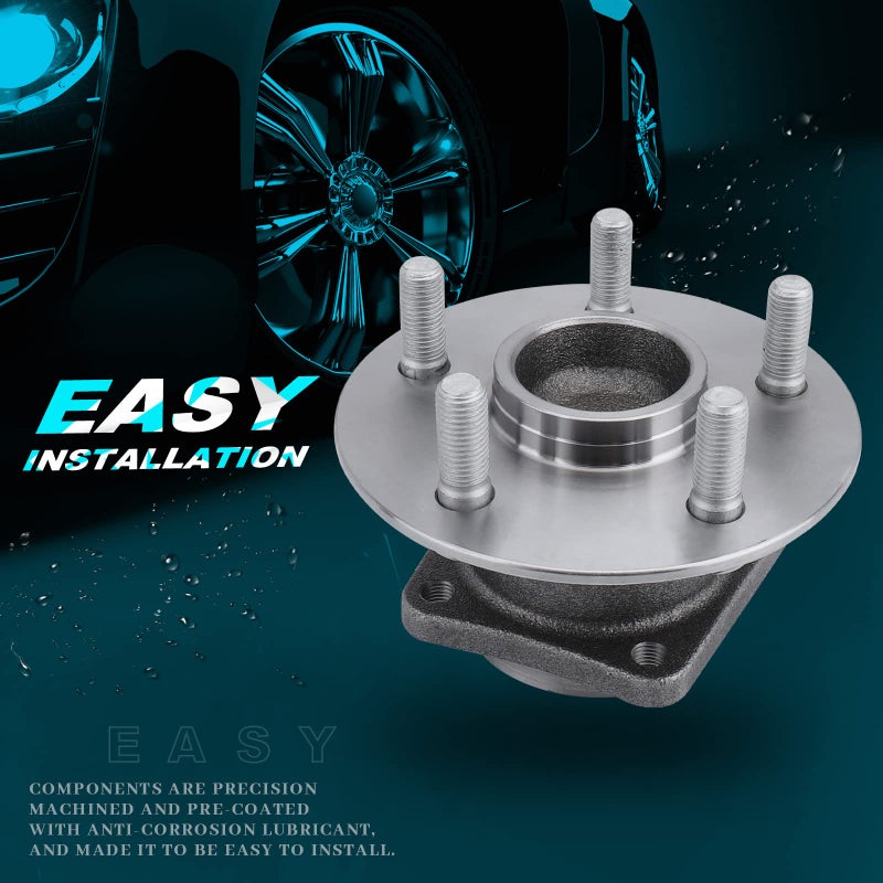 IRONTEK Rear Wheel Hub and Bearing Assembly 512218 Compatible for Pontiac 2003-2008 Vibe, for Toyota 2000-2005 Celica/2003-2009 Corolla/2003-2008 Matrix, 5 Lugs Wheel Hub Assembly 2 PCS - Image 5
